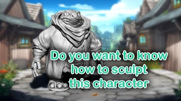 How to sculpt game NPC Frog part 2