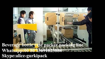Beverage bottle case packer packing line,drop type case packer