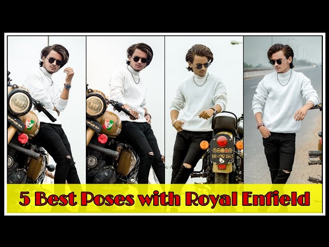 Royal Enfield bike pose