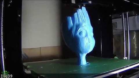 Anet A6 Baby Groot Sat Down Head timelapse