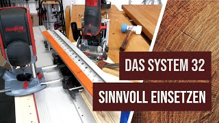 System 32 - Segen oder Fluch? Lochreihen erstellen und sinnvoll einsetzen. Oberfräse oder Duodübler?