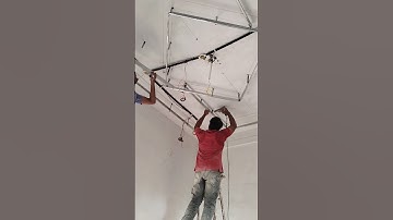 frame installation for falseceiling new design #gypsum #viral #shorts