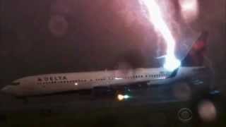Lightning Strike / Atlanta Delta Passenger Jet / Millennial Monitor