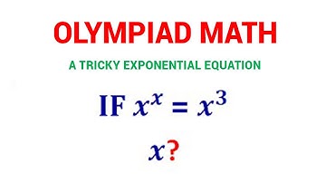 Math Olympiad Question | Equation Solving | Exponential Equation