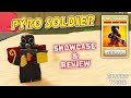Pyro soldier showcase  review in military tycoon roblox
