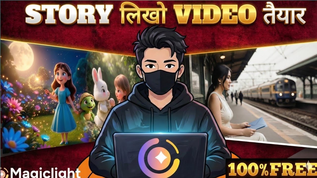ai video kaise banaye | 3d animated Stories video for free | magic light ai ✅