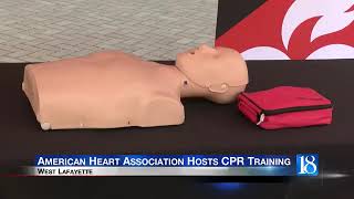 American Heart Association holds "Hands-Only CPR Mobile Tour" training