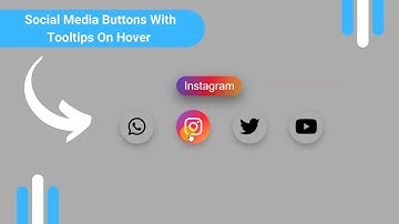 Social Media Buttons With Tooltip On Hover Using HTML & CSS