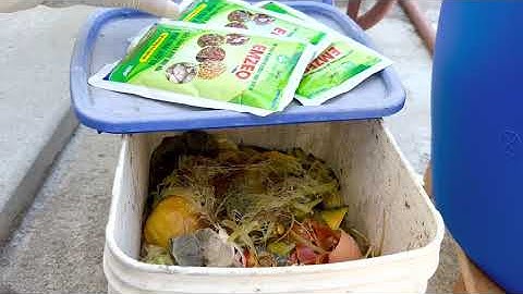 Làm phân hữu cơ từ rác thải nhà bếp bằng men vi sinh EMZEO