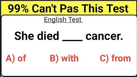 Mixed Grammar Test : 99% Can