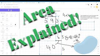 Junior Grades Area of Rectangles in Geogebra with a few word problems