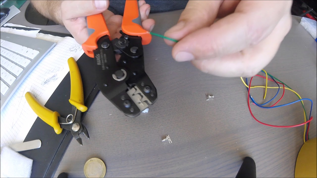 How to crimp jst wire with IWISS SN01BM Crimper Tool YouTube