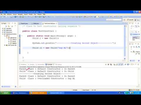 Calling Overloaded Constructor of Parent Class from child Class  Inheritance  super
