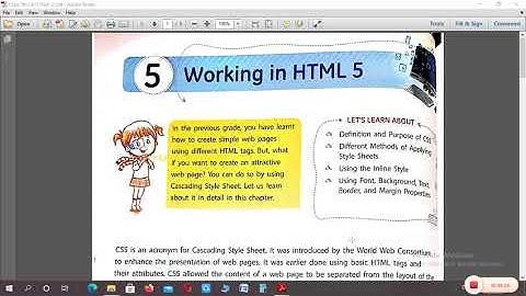 Class 7th Revision Ch-5 (Working in HTML 5) Part-1 [24 Sep 2020]