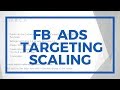 Video 4: Creating Facebook Campaigns + Targeting + Scaling