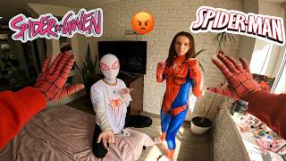 WHAT IF SPIDER GIRL CATCHES SPIDER MAN WITH SPIDER GWEN? (CRAZY Parkour POV)@Lina-Time