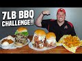 Big 7lb BBQ Challenge w/ Brisket, Burgers, & Memphis Pulled Pork!!