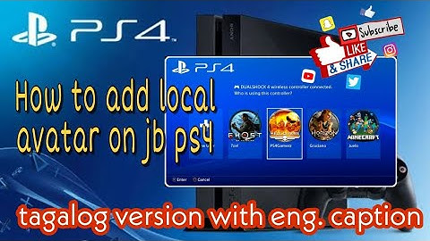 How to make your own local avatar on jailbroken ps4