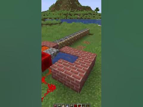 💚Как построить генератор булыжника в майнкрафте!💚 Minecraft #shorts ...