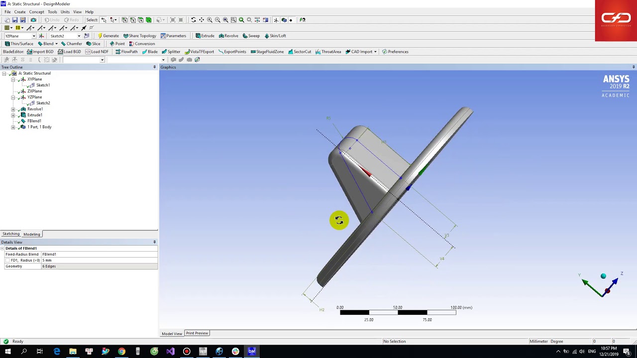 ANSYS DESIGN 4_5 3D Solid Modeling - YouTube