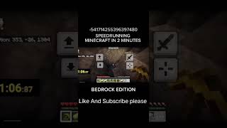 Speedrun in Minecraft pe in 2 minutes #minecraft #speedrun #gaming #minecraftgamers