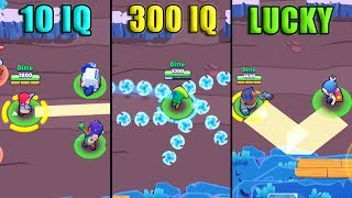 10 IQ vs 300 IQ vs LUCKY - NEW Brawl Stars Funny Moments #64