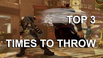 Top 3 Times to Use Throw - Street Fighter 5 Tutorial