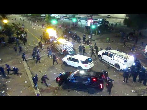 Denver surveillance footage shows mass shooting during Nuggets celebration