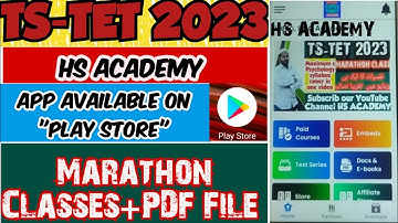 TS-TET2023 MARATHON  CLASSES Available On Official App 😍😍(HS ACADEMY)