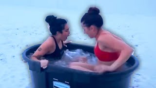 We Took an ICE BATH Plunge during a SNOWSTORM..