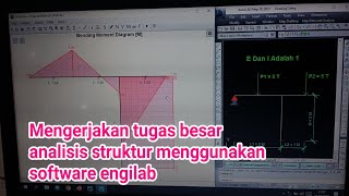 Tutorial mencari BMD,SFD,dan NFD Analisis Struktur menggunakan software Engilab Beam 2D #ilmusipil screenshot 1