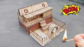 How to Make Match House At Home - Matchstick Fire House