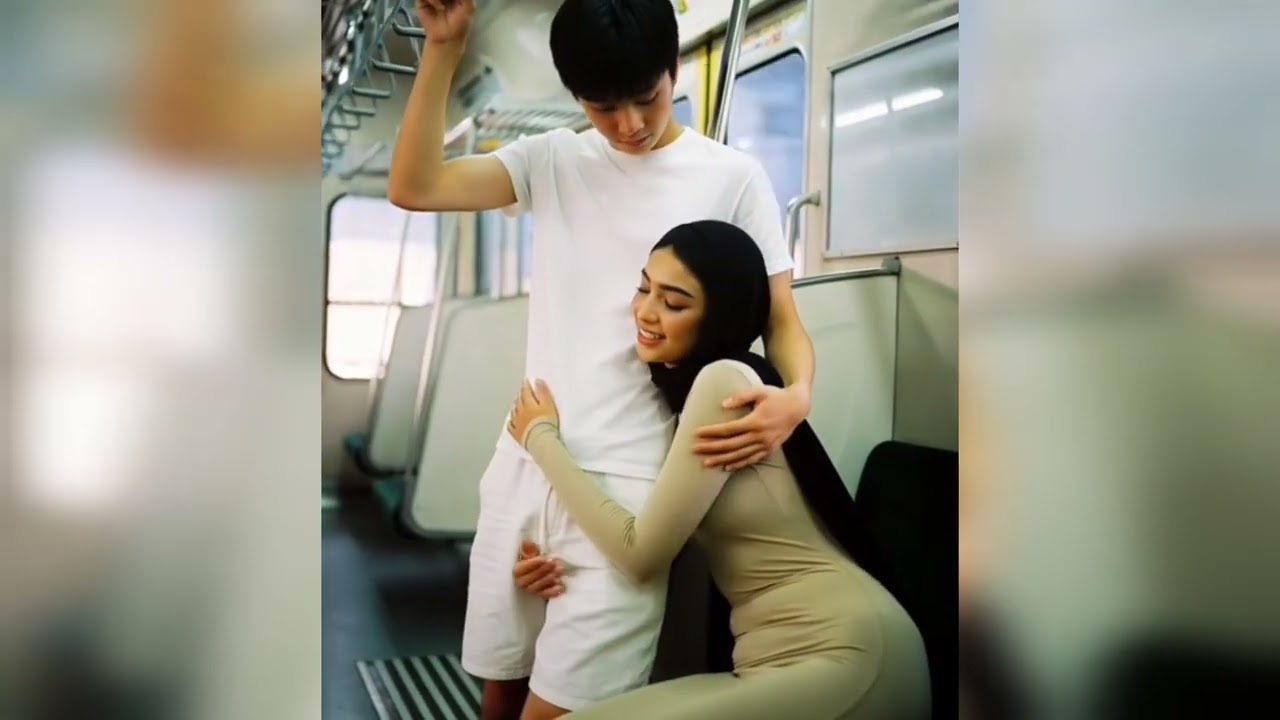 Romantic Couples in Japanese Subway