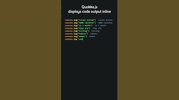 Visual Studio Code Extension For JavaScript - Quokka.js Display Code Output Inline