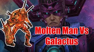 Molten Man Vs Galactus! Giant Boss Raid (Marvel Future Fight)