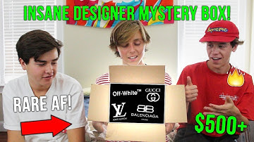 Unboxing a $500+ DESIGNER HYPEBEAST MYSTERY BOX... *INSANE* (LV, Gucci, Off-White)