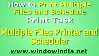 Scheduling your printing with Multiple Files Printer and Scheduler