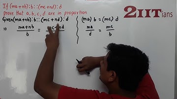 Ratio & Proportion Exercise 7 3 Q5 Class X ICSE | IIT JEE If (ma + nb): b :: (mc + nd) : d