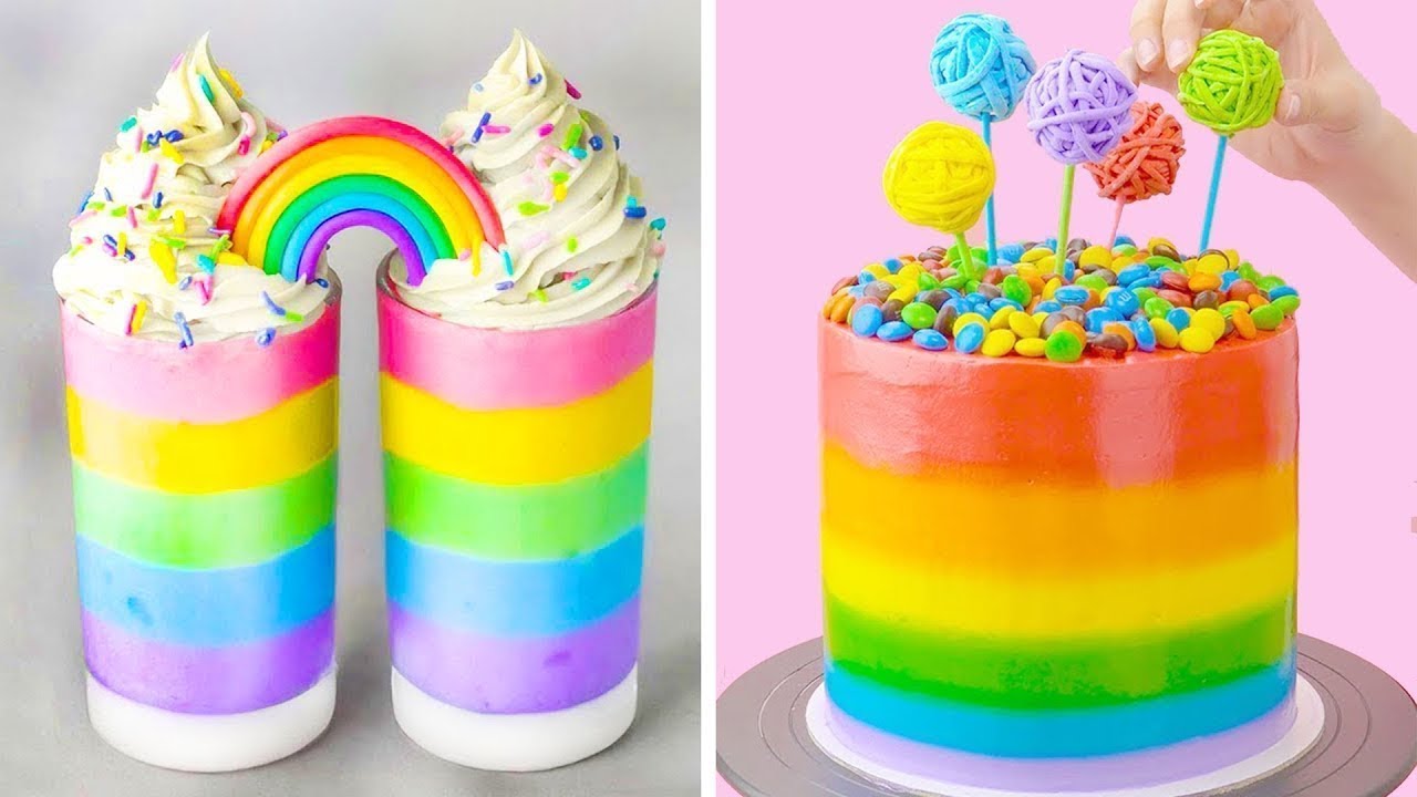 Quick And Easy Colorful Buttercream Cake So Yummy Tasty Cake