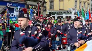 Dublin Fire Brigade Pipe Band - Dublin St. Patrick&#39;s Day Parade 2022