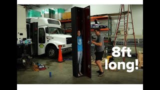 Installing A Huge Truck Storage Box On Our Shuttle BusMaximizing StorageSkoolie Ep. 25