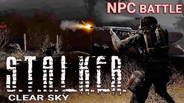 Flashes in the dark and tracers flying into the distance - STALKER NPC night battle, Ai Battle
