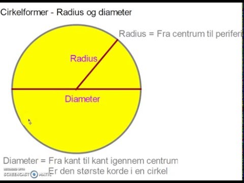 Video: Forskellen Mellem Omkreds, Diameter Og Radius