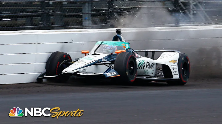 Fernando Alonso wrecks during Indianapolis 500 pra...