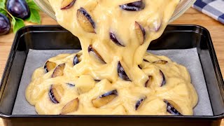 Bevor die Pflaumensaison vorbei ist! Das ist der Lieblings-Pflaumenkuchen meines Mannes! 😋