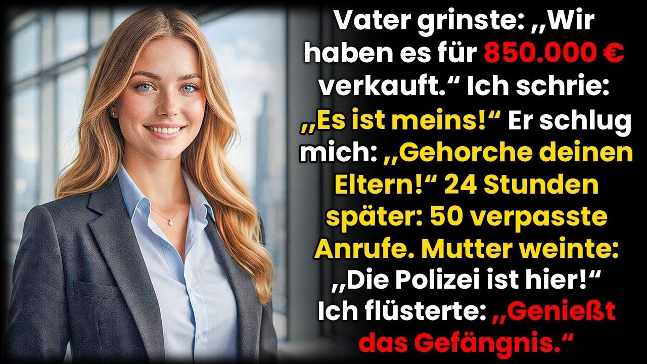 Während ich weg war,verkauften meine Eltern mein Haus per Vertrag,dann ließ ich ihnen keinen Ausweg