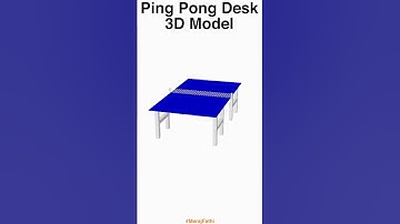 Ping Pong Desk 3D Model #shorts