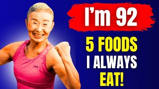 I eat TOP 5 Food and Don't Get OLD! Japan's OLDEST Fitness Instructor (92 yr old) Takishima Mika