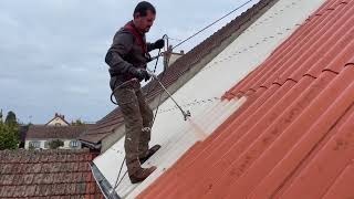 Peinture de toiture : peintre toiture artisan  roof painting  peintre Saumur