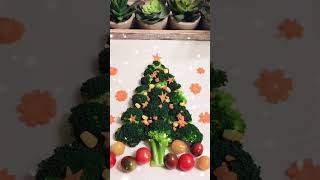 Broccoli Christmas Tree recipe for Christmas Eve#shorts